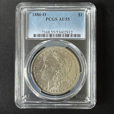 1886 O Morgan Silver Dollar $1 PCGS AU55 - Image 1 of 4