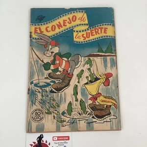 1951 FUMETTI MESSICANI SPAGNOLI EL CONEJO DE LA SUERTE #9 BUGGS CONIGLIETTO NOVARO MESSICO - Foto 1 di 7