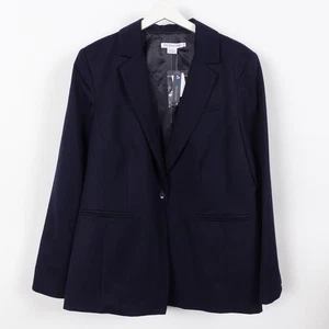 PENDLETON Virgin Wool Blazer Sport Jacket Women’s Size 16 Navy Blue New Tags - Picture 1 of 21