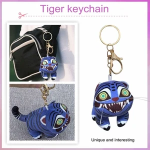 K Pop Demon Hunters Derpy Tiger Key Chain Cute Animal Keyring 2025 - Picture 1 of 6