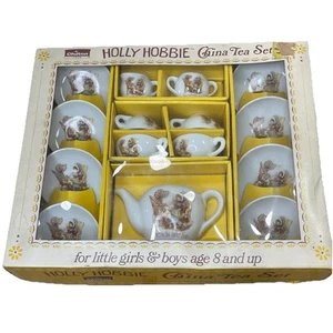Vintage 1970’s Chilton Toys Holly Hobbie Complete 15 Piece Tea Set Original Box - Picture 1 of 13