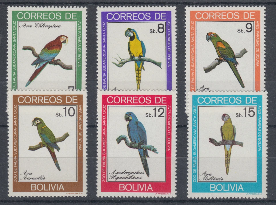 Bolivia Sc 662-667 MNH. 1981 Birds, 6 different from set, fresh, bright, VF. - Image 1 of 1
