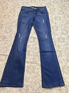 Peoples Liberation Distressed Bootcut Womens Jeans Designer Blue Sz. 25 Cute - Picture 1 of 8