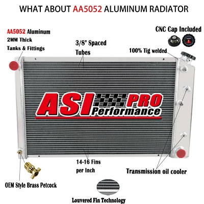 3 Row Aluminum Radiator Fit 1970-1981 Chevrolet Camaro 78-87 Monte Carlo G-Body — 第 1/4 张图片