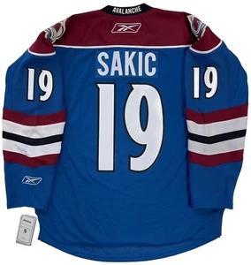 JOE SAKIC COLORADO AVALANCHE REEBOK ALTERNATE JERSEY LARGE - Picture 1 of 4