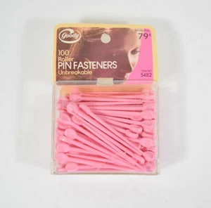 Vintage 1973 Sealed Goody 100 Hair Roller Pin Fasteners Unbreakable Pink #5482 - Picture 1 of 2