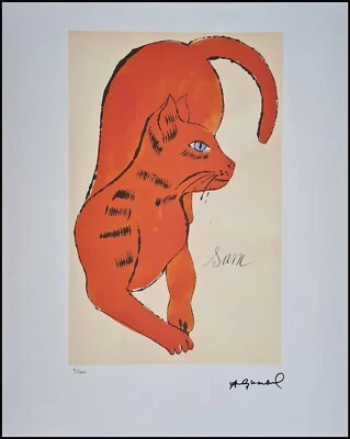 ANDY WARHOL * A Cat named Sam * 50 x 40 cm * signed lithograph * limited # 6/200 - Bild 1 von 4