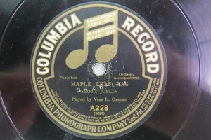 Vess L. Ossman - COLUMBIA A228 - Maple Leaf Rag - Banjo - Picture 1 of 4