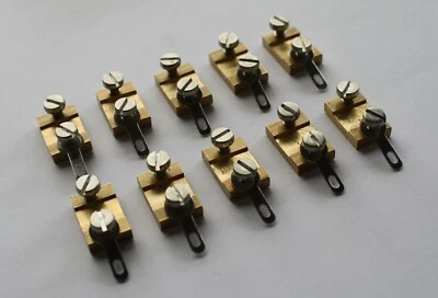 - 10 x Gleisanschluss Klemmen Spur G Gartenbahn mit Schlitzschrauben in Nirosta - Bild 1 von 3