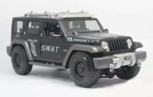 Coche SUV negro modelo diecast policía SWAT Rescue Concept escala 1:18 Jeep - NUEVO - Imagen 1 de 12