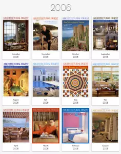 Architectural Digest Magazine_ 12 Issues from the Year 2006 (January - December) - Picture 1 of 1