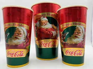 Coca Cola Coke Weihnachten LOT 7-11 Slurpee Wachs beschichtet Promotion Becher Vintage  - Bild 1 von 24