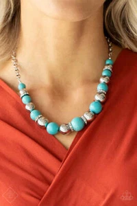 The Ruling Class Paparazzi  Necklace in Turquoise - Picture 1 of 3