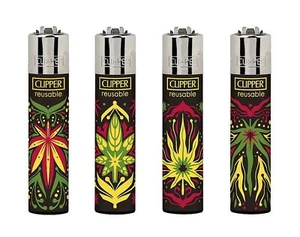 4 x RARE Dark Weed Clipper Lighters 420 Funny Cool Clippers Gas Refillable - Picture 1 of 1