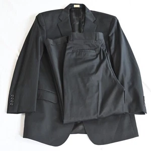 Joseph & Feiss 40R 32x29 Black 100% Wool Mens Jacket Pants Suit - Picture 1 of 12