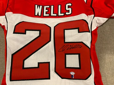 Camiseta Chris "Beanie" Wells autografada/assinada PSA/DNA CERTIFICADO DE AUTENTICIDADE Arizona Cardinals🔥📈 - Imagem 1 de 3