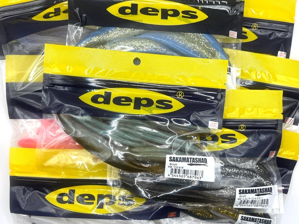 Deps Sakamata Shad 6 inch Soft Plastic Fluke Jerkbait(Choose Colors) IN STOCK - Image 1 of 3