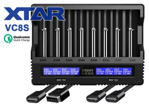 Xtar VC8S - Analyse-Ladegerät für Li-Ion 3,6V - 3,7V und NIMH 1,2V Akkus - Bild 1 von 3