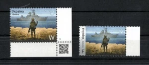 2022 Ukraine War Original TWIN Stamp Set Russian Warship go F$#k Yourself MNH - Picture 1 of 1