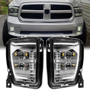 2pcs DRL Bumper LED Fog Lights For Dodge Ram 1500 2013 2014 2015 2016 2017 2018 - Picture 1 of 12