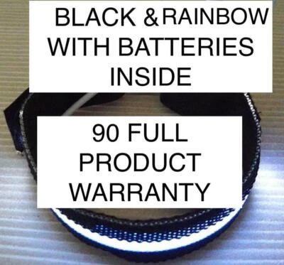 LED RECHARGEABLE bracelet dance party club rave arm wrist nylon mode flash light - Image 1 of 4