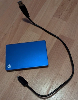 Seagate Backup Plus Slim 1TB External Hard Drive Portable HDD – Blue USB 3.0 - Image 1 of 4