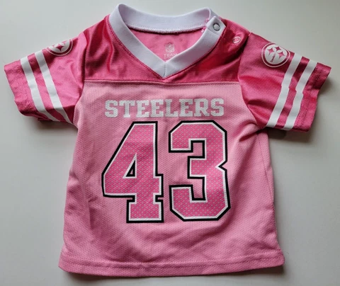 Pittsburgh Steelers Troy Polamalu Toddler Pink Girls Jersey New Cover