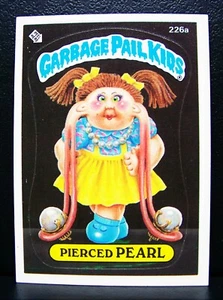 GPK 1986 6th Series #226a Pierced PEARL Green Slime Line Mark ERROR Card, #2 OS6 - Picture 1 of 2