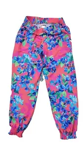 Tommy Bahama Damen 100 % Leinen Kordelzug Blumen Hose Größe Medium Rosa - Bild 1 von 10