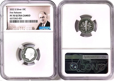 2022 S SILVER ROOSEVELT DIME 10C NGC PF70 ULTRA CAMEO FIRST RELEASES R6 Cover