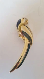 Liz Claiborne LC Parrot Brooch Enamel and Gold Plated - Imagen 1 de 6