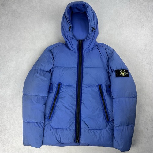 Stone Island Crinkle Reps piumino giacca blu cappotto piccolo 3367