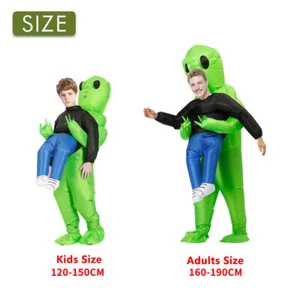 Aufblasbares Alien-Kostüm Lustiges Fasching Anzug Karneval Kostümanzug Tragen - Bild 1 von 19