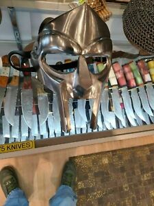 MF Doom Gladiator Mask Mad villain 18g Mild Steel Face Armor Replica Halloween