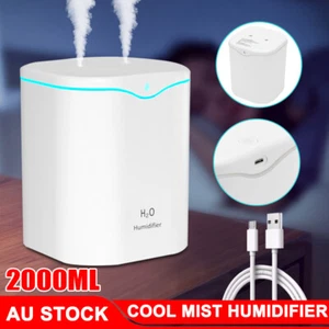 2L Cool Mist Humidifier Aromatherapy Ultrasonic Air Purifier Spray Bedroom Room - Picture 1 of 12