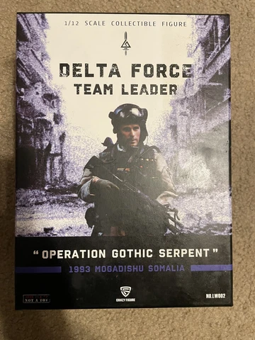 Crazy Figure 1/12 Scale Delta Special Force Captain LW002 Gothic Serpent BOX 📦! Cover