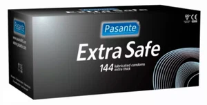144 Kondome Pasante Extra Safe extra sicher reißfest Anal Sex mit Gleitmittel - Bild 1 von 3
