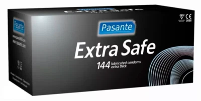 144 Kondome Pasante Extra Safe extra sicher reißfest Anal Sex mit Gleitmittel - Bild 1 von 3