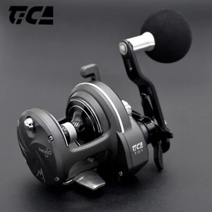 TICA FJ5HL Boat Drum Reel 40.5 IN Line Retrieved Rate Left Hand Trolling Fishing - Picture 1 of 12