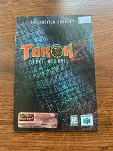 Turok 2 Seeds of Evil N64 Nintendo 64 Instruction Manual Only - Picture 1 of 1
