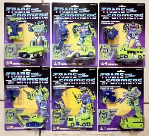 TRANSFORMERS G1 CARDED CONSTRUCTICONS IN US MOSC SET! DECEPTICON DEVASTATOR TOY - Picture 1 of 3