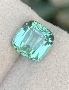 Gemma Tormalina Naturale Blu Verde 2,25 Ct, Taglio a Cuscino, Perfetta, Gemme Afgane - Foto 1 di 6