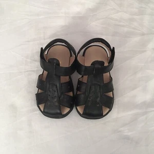 Infant Toddler Baby White Black Brown Sheep leather Girl Sandals, Size 3 4 5 6 7 - Picture 1 of 8