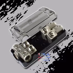 PLATINUM ANL FUSED DISTRIBUTION BLOCK 0/2G IN TWO 2/4 GAUGE AWG OUT CAR MARINE - Picture 1 of 3