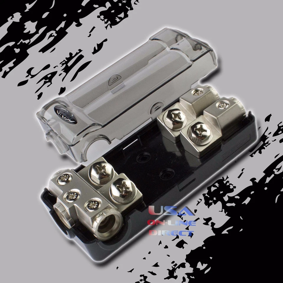 PLATINUM ANL FUSED DISTRIBUTION BLOCK 0/2G IN TWO 2/4 GAUGE AWG OUT CAR MARINE  - Image 1 of 3