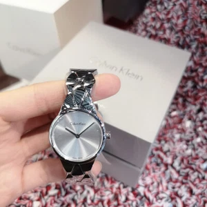 Calvin Klein CK Ladies Snake pattern bracelet silver dial K6E23146 NEW IN BOX - Picture 1 of 8