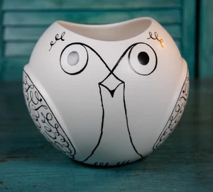 Fioriera vaso gufo Kate Spade New York Lenox Woodland Park 6"x7"x7" nero/bianco - Foto 1 di 12