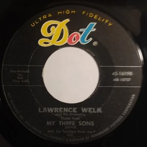 LAWRENCE WELK 45 MY THREE SONS B/W OUT OF A CLEAR BLUE SKY VG+ CLASSIC TV THEME - Picture 1 of 2