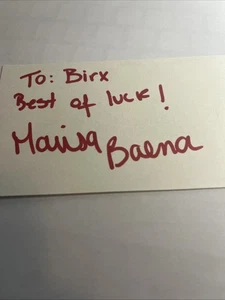 Marisa Baena LPGA Signed 3x5 index Card - Picture 1 of 1