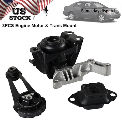 3X Engine Motor & Trans Mount Set for Nissan Versa Note 1.6L 2014 2015 2016 2017 Foto 1 de 4